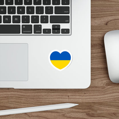 Heart Flag of Ukraine - STICKER Vinyl Die-Cut Decal-The Sticker Space