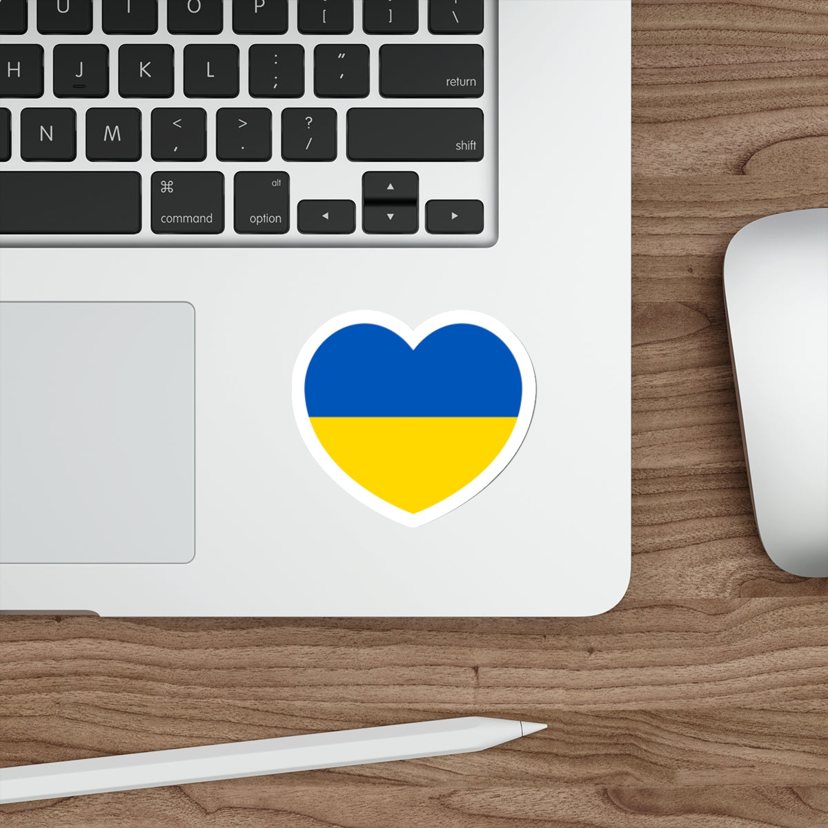 Heart Flag of Ukraine - STICKER Vinyl Die-Cut Decal-The Sticker Space