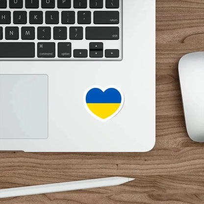 Heart Flag of Ukraine - STICKER Vinyl Die-Cut Decal - The Sticker Space