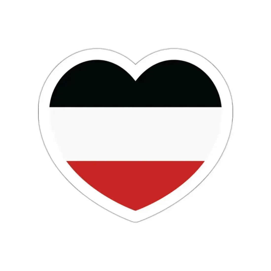 Heart Flag of Upper Volta - STICKER Vinyl Die-Cut Decal White Die-Cut 2 Inch - The Sticker Space