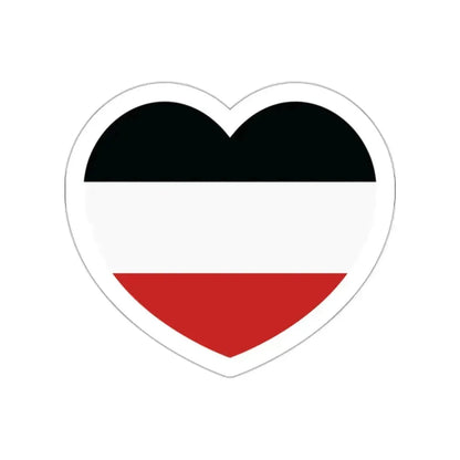 Heart Flag of Upper Volta - STICKER Vinyl Die-Cut Decal White Die-Cut 2 Inch - The Sticker Space