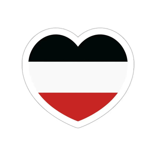 Heart Flag of Upper Volta - STICKER Vinyl Die-Cut Decal White Die-Cut 2 Inch - The Sticker Space