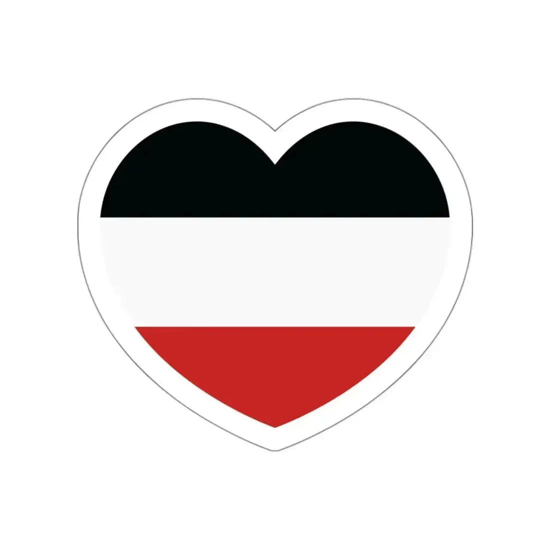 Heart Flag of Upper Volta - STICKER Vinyl Die-Cut Decal White Die-Cut 3 Inch - The Sticker Space