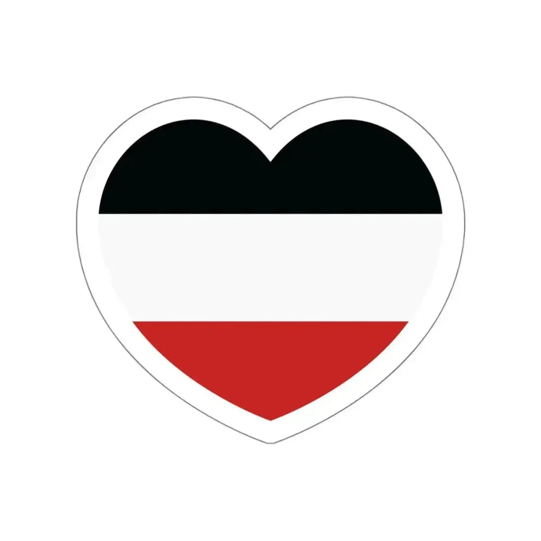 Heart Flag of Upper Volta - STICKER Vinyl Die-Cut Decal White Die-Cut 5 Inch - The Sticker Space