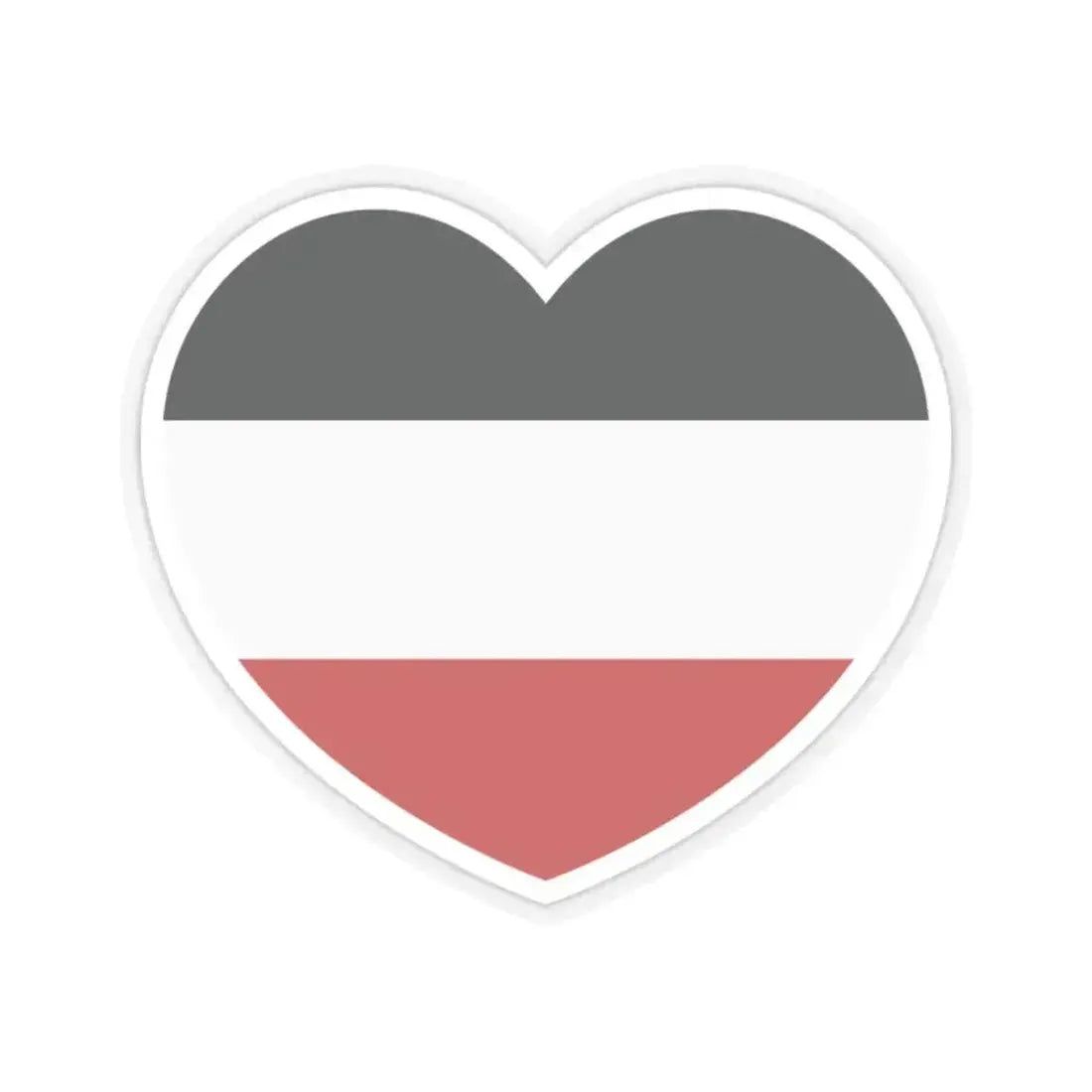 Heart Flag of Upper Volta - STICKER Vinyl Kiss-Cut Decal 2 Inch Transparent - The Sticker Space