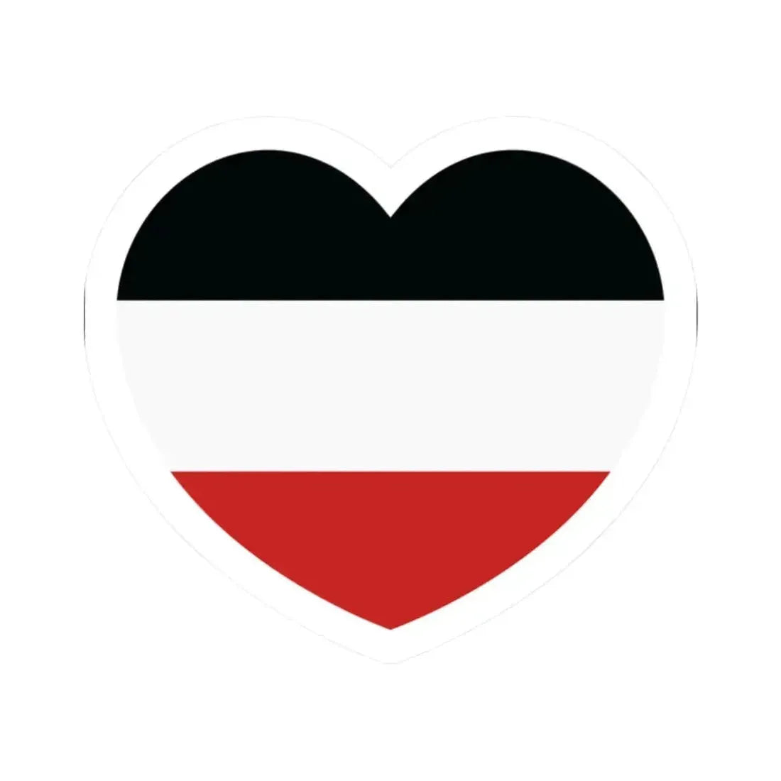 Heart Flag of Upper Volta - STICKER Vinyl Kiss-Cut Decal 2 Inch White - The Sticker Space