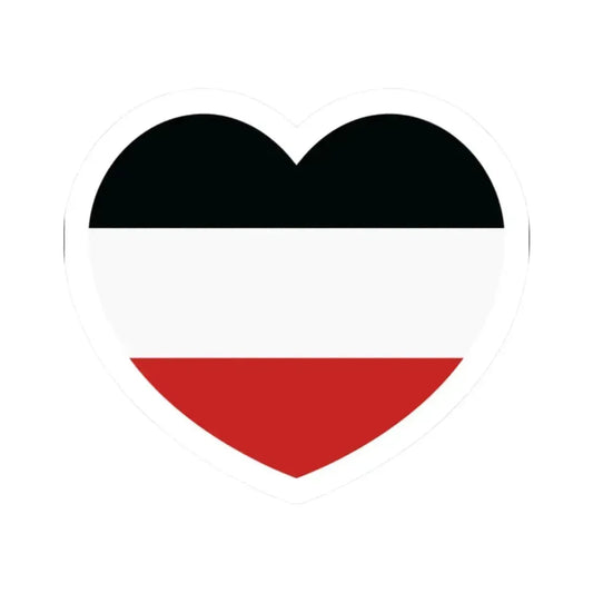 Heart Flag of Upper Volta - STICKER Vinyl Kiss-Cut Decal 2 Inch White - The Sticker Space