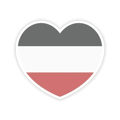 Heart Flag of Upper Volta - STICKER Vinyl Kiss-Cut Decal 3 Inch Transparent - The Sticker Space