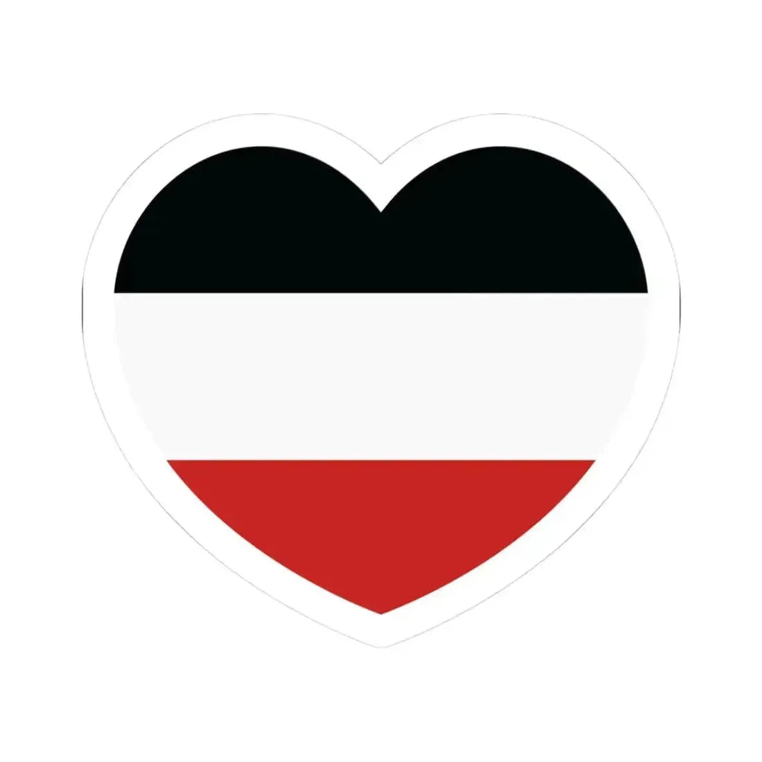 Heart Flag of Upper Volta - STICKER Vinyl Kiss-Cut Decal 3 Inch White - The Sticker Space