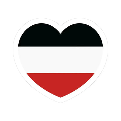 Heart Flag of Upper Volta - STICKER Vinyl Kiss-Cut Decal 3 Inch White - The Sticker Space