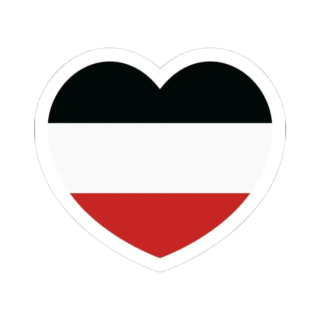 Heart Flag of Upper Volta - STICKER Vinyl Kiss-Cut Decal 4 Inch White - The Sticker Space