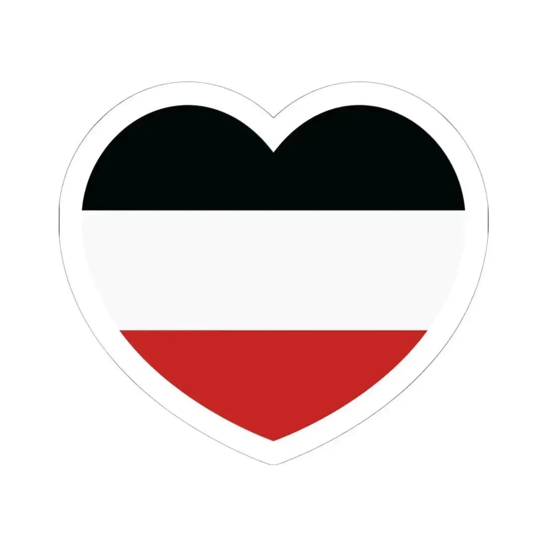 Heart Flag of Upper Volta - STICKER Vinyl Kiss-Cut Decal 6 Inch White - The Sticker Space