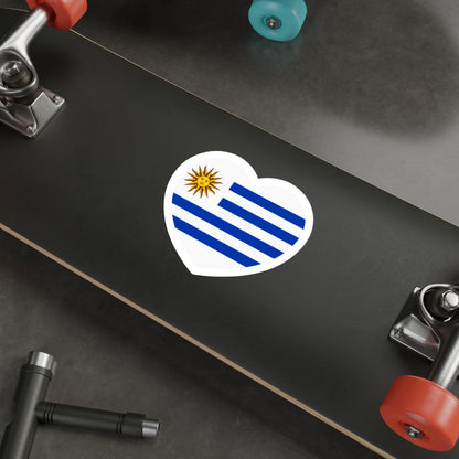 Heart Flag of Uruguay - STICKER Vinyl Die-Cut Decal-The Sticker Space