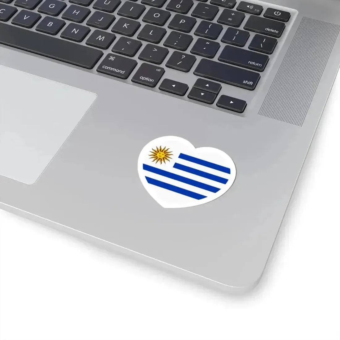 Heart Flag of Uruguay - STICKER Vinyl Kiss-Cut Decal - The Sticker Space