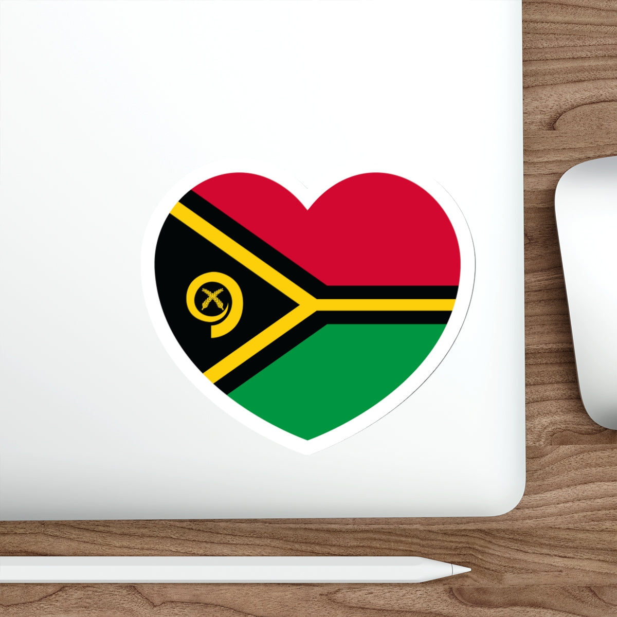 Heart Flag of Vanuatu - STICKER Vinyl Die-Cut Decal-The Sticker Space