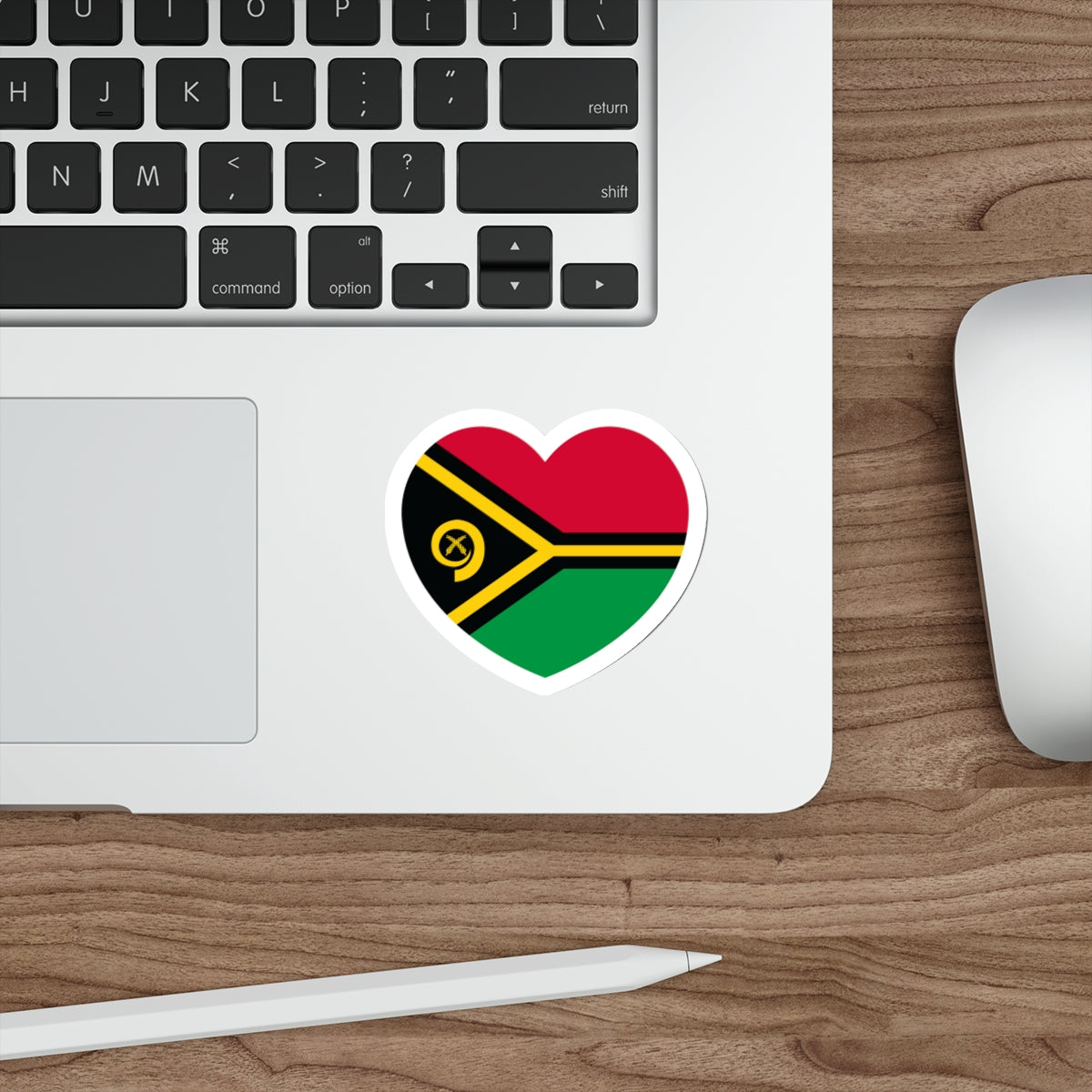 Heart Flag of Vanuatu - STICKER Vinyl Die-Cut Decal-The Sticker Space