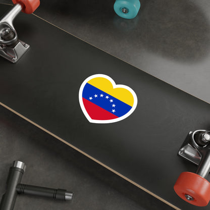 Heart Flag of Venezuela 1930-2006 - STICKER Vinyl Die-Cut Decal-The Sticker Space