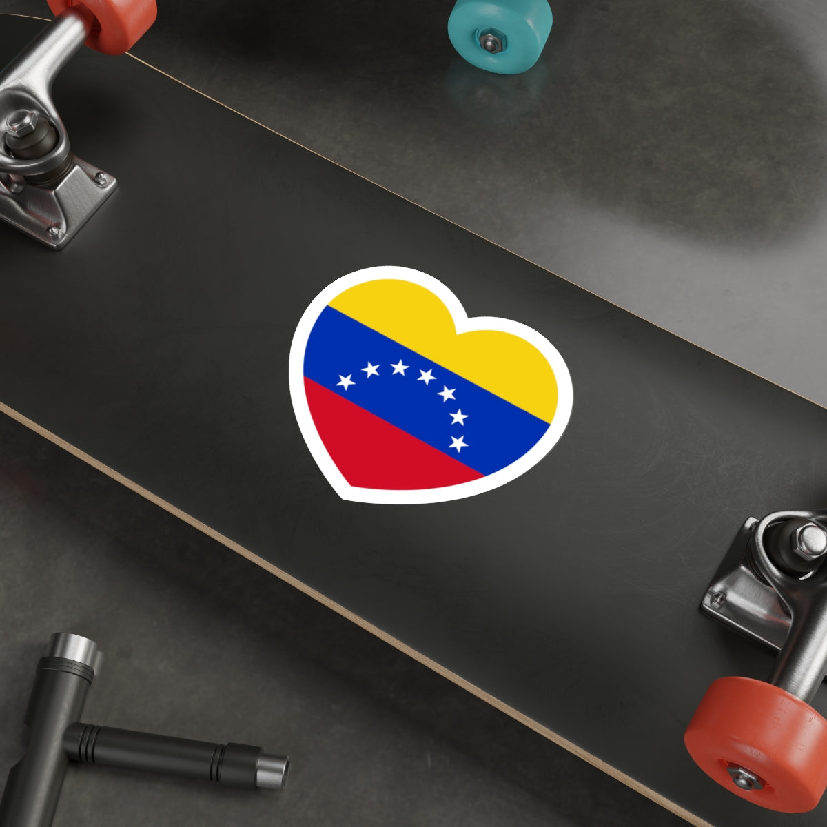 Heart Flag of Venezuela 1930-2006 - STICKER Vinyl Die-Cut Decal-The Sticker Space