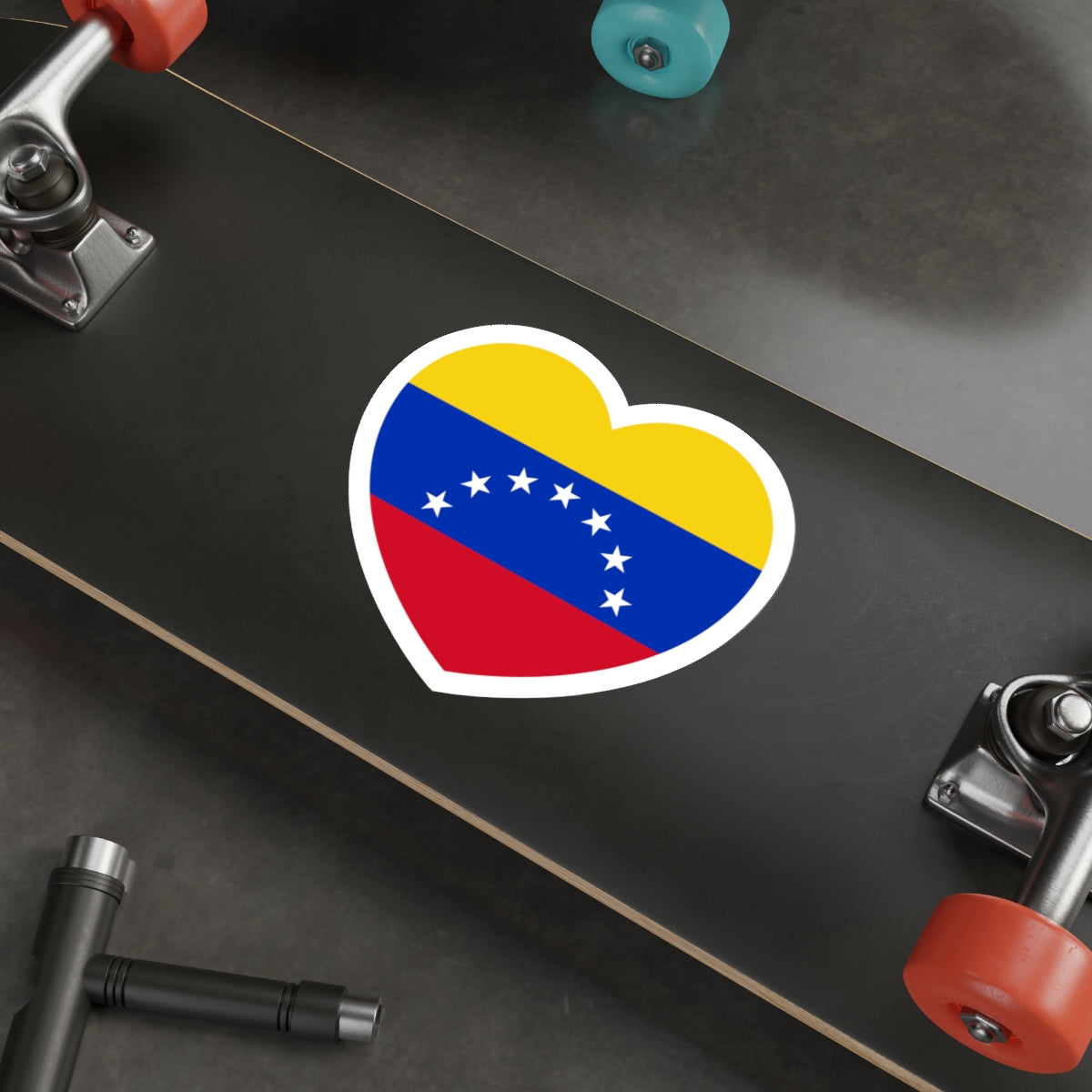 Heart Flag of Venezuela 1930-2006 - STICKER Vinyl Die-Cut Decal-The Sticker Space