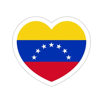 Heart Flag of Venezuela 1930-2006 - STICKER Vinyl Die-Cut Decal White Die-Cut 2 Inch - The Sticker Space