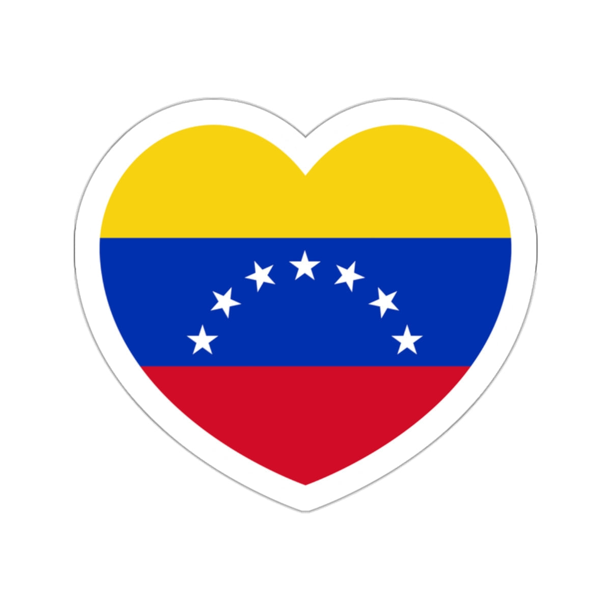 Heart Flag of Venezuela 1930-2006 - STICKER Vinyl Die-Cut Decal-White-The Sticker Space