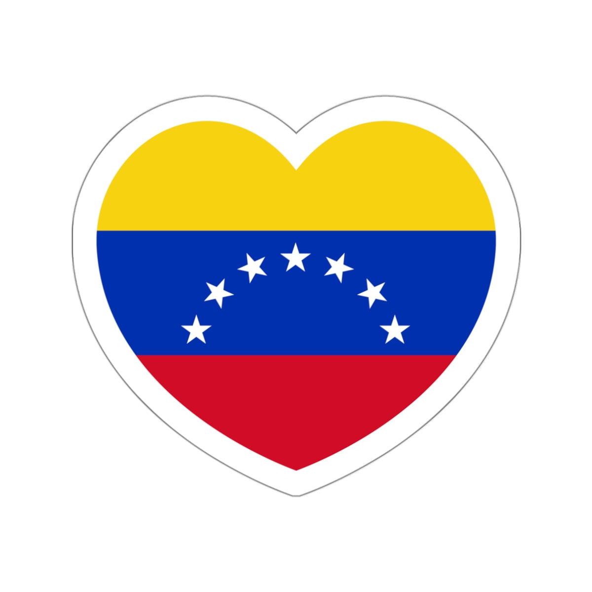 Heart Flag of Venezuela 1930-2006 - STICKER Vinyl Die-Cut Decal-White-The Sticker Space