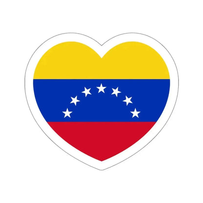 Heart Flag of Venezuela 1930-2006 - STICKER Vinyl Die-Cut Decal White Die-Cut 3 Inch - The Sticker Space