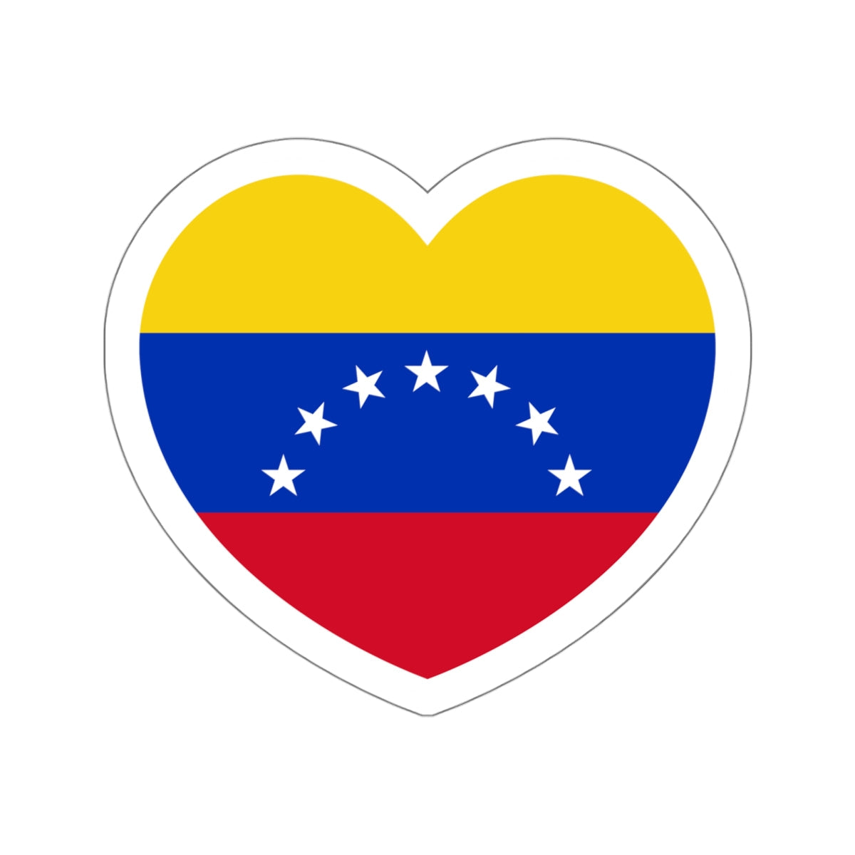 Heart Flag of Venezuela 1930-2006 - STICKER Vinyl Die-Cut Decal-White-The Sticker Space