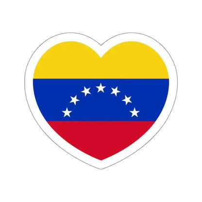 Heart Flag of Venezuela 1930-2006 - STICKER Vinyl Die-Cut Decal White Die-Cut 4 Inch - The Sticker Space