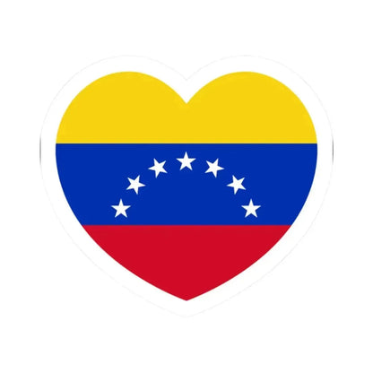 Heart Flag of Venezuela 1930-2006 - STICKER Vinyl Kiss-Cut Decal 2 Inch White - The Sticker Space