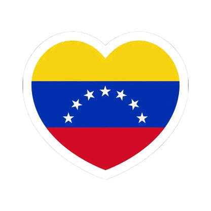 Heart Flag of Venezuela 1930-2006 - STICKER Vinyl Kiss-Cut Decal 3 Inch White - The Sticker Space