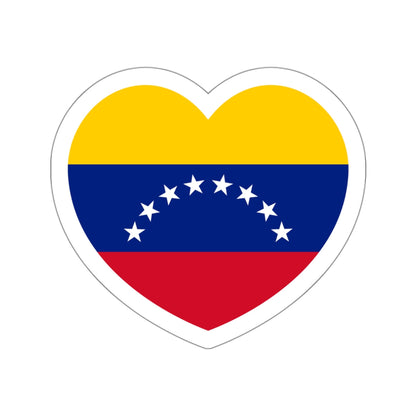 Heart Flag of Venezuela - STICKER Vinyl Die-Cut Decal-White-The Sticker Space