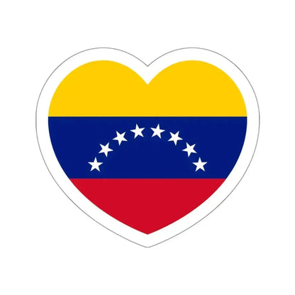 Heart Flag of Venezuela - STICKER Vinyl Die-Cut Decal White Die-Cut 3 Inch - The Sticker Space