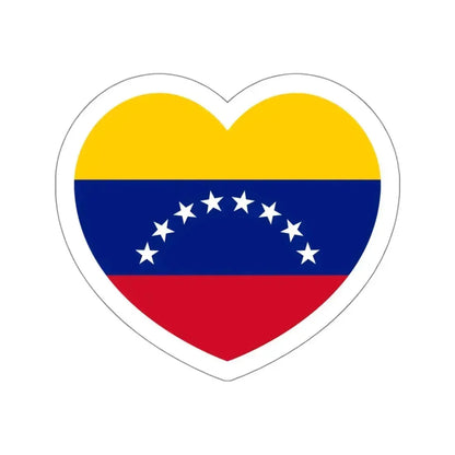 Heart Flag of Venezuela - STICKER Vinyl Die-Cut Decal White Die-Cut 4 Inch - The Sticker Space