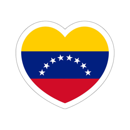 Heart Flag of Venezuela - STICKER Vinyl Die-Cut Decal-White-The Sticker Space