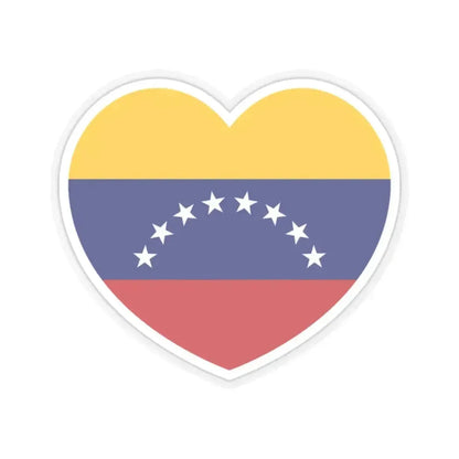 Heart Flag of Venezuela - STICKER Vinyl Kiss-Cut Decal 2 Inch Transparent - The Sticker Space