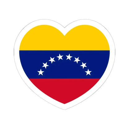 Heart Flag of Venezuela - STICKER Vinyl Kiss-Cut Decal 6 Inch White - The Sticker Space