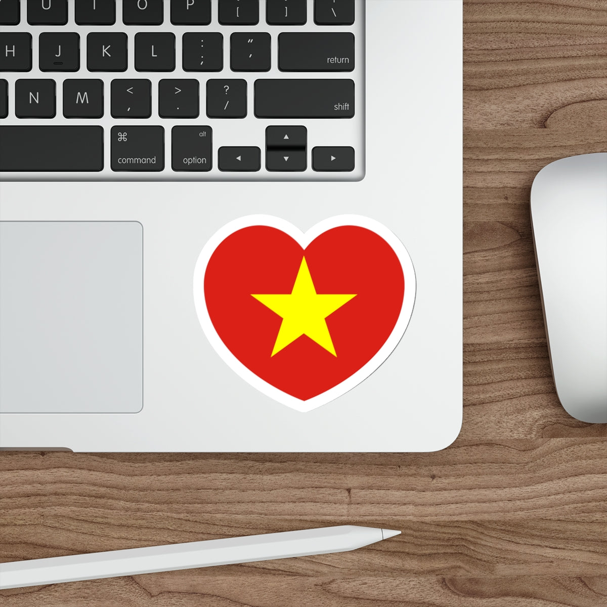 Heart Flag of Vietnam - STICKER Vinyl Die-Cut Decal-The Sticker Space