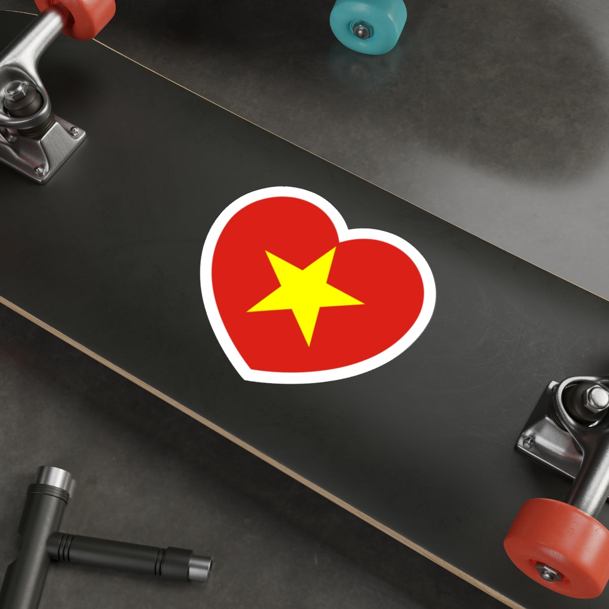 Heart Flag of Vietnam - STICKER Vinyl Die-Cut Decal-The Sticker Space