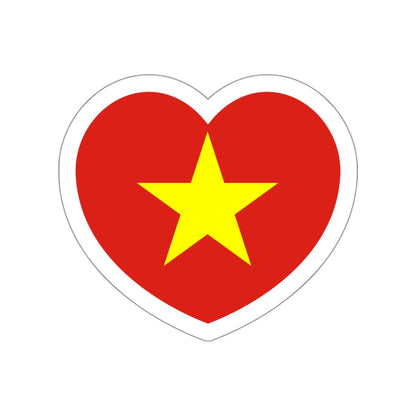 Heart Flag of Vietnam - STICKER Vinyl Die-Cut Decal-White-The Sticker Space