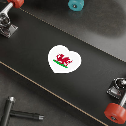 Heart Flag of Wales 1807-1953 - STICKER Vinyl Die-Cut Decal-The Sticker Space