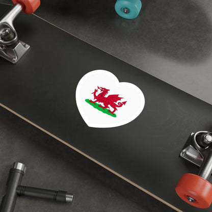 Heart Flag of Wales 1807-1953 - STICKER Vinyl Die-Cut Decal-The Sticker Space