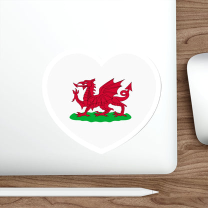 Heart Flag of Wales 1807-1953 - STICKER Vinyl Die-Cut Decal-The Sticker Space