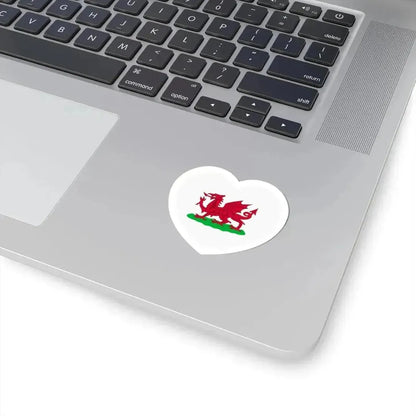Heart Flag of Wales 1807-1953 - STICKER Vinyl Kiss-Cut Decal - The Sticker Space