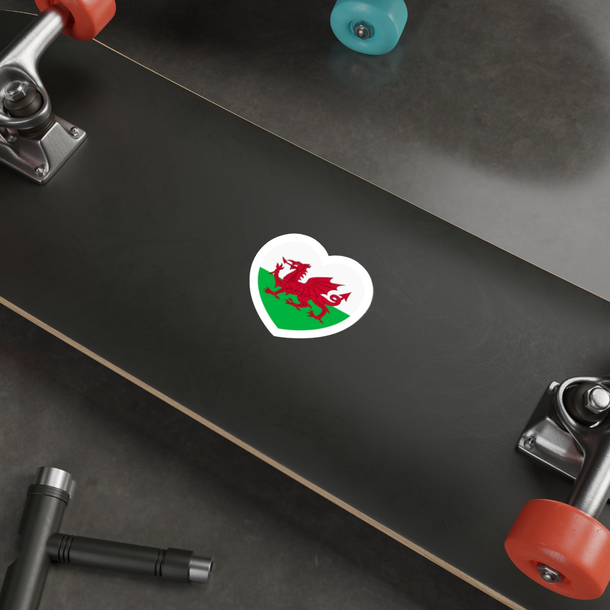 Heart Flag of Wales - STICKER Vinyl Die-Cut Decal-The Sticker Space