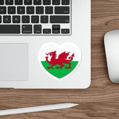 Heart Flag of Wales - STICKER Vinyl Die-Cut Decal-The Sticker Space