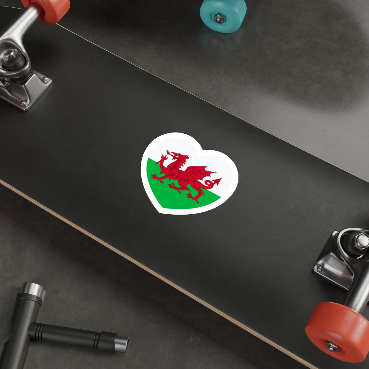 Heart Flag of Wales - STICKER Vinyl Die-Cut Decal-The Sticker Space