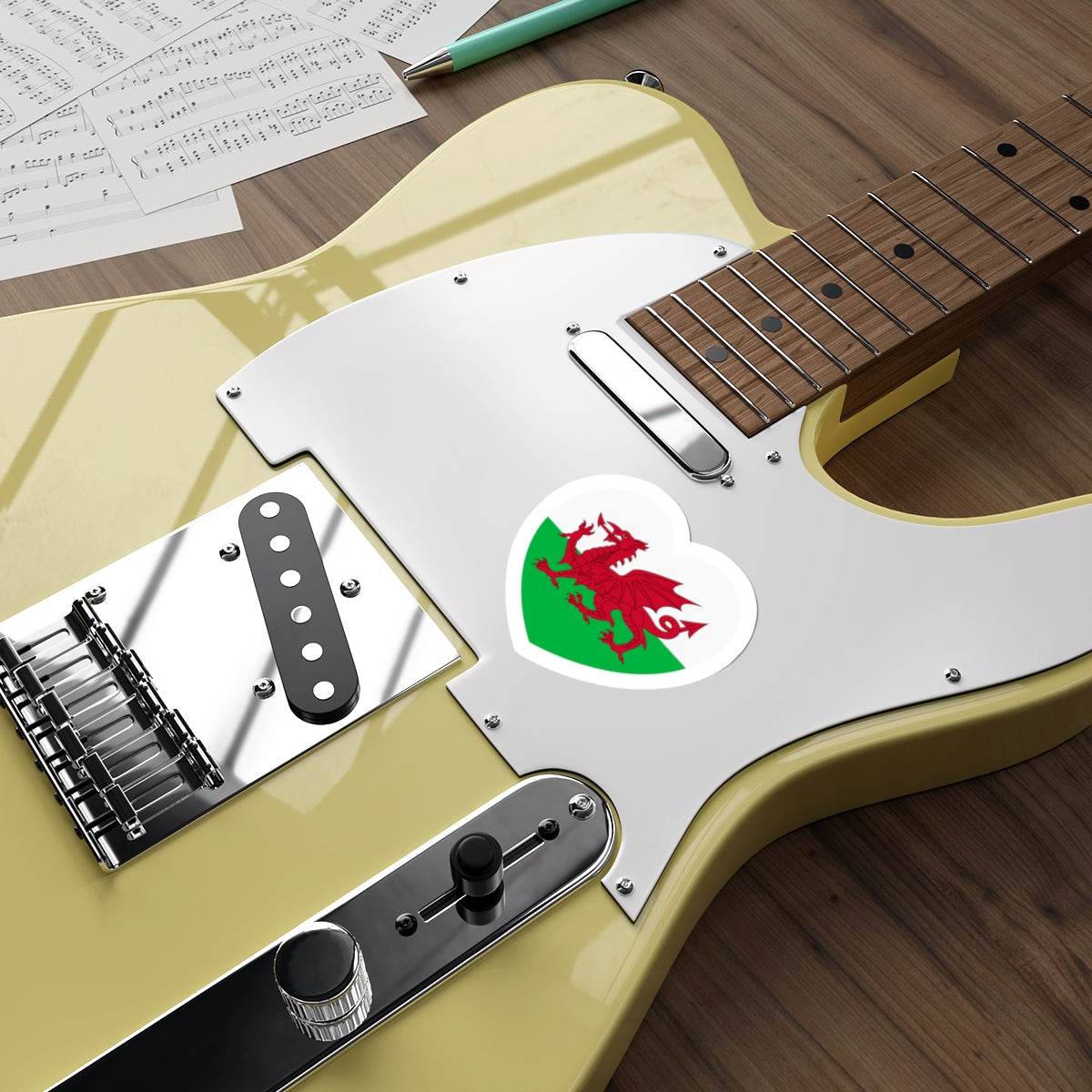 Heart Flag of Wales - STICKER Vinyl Die-Cut Decal-The Sticker Space