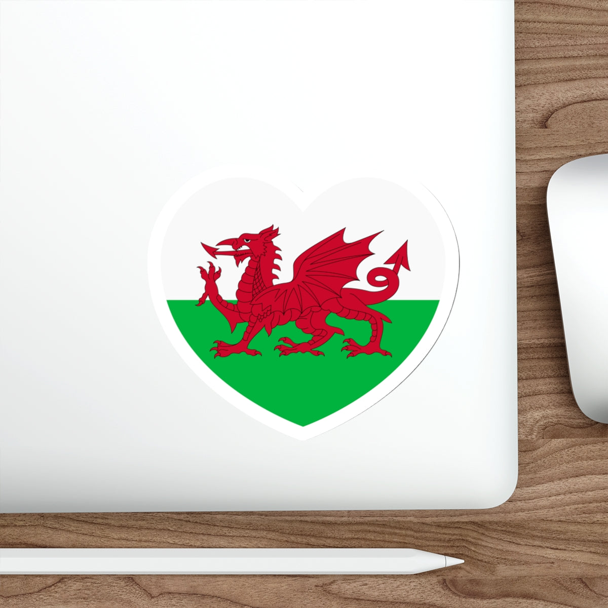 Heart Flag of Wales - STICKER Vinyl Die-Cut Decal-The Sticker Space