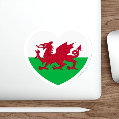 Heart Flag of Wales - STICKER Vinyl Die-Cut Decal-The Sticker Space